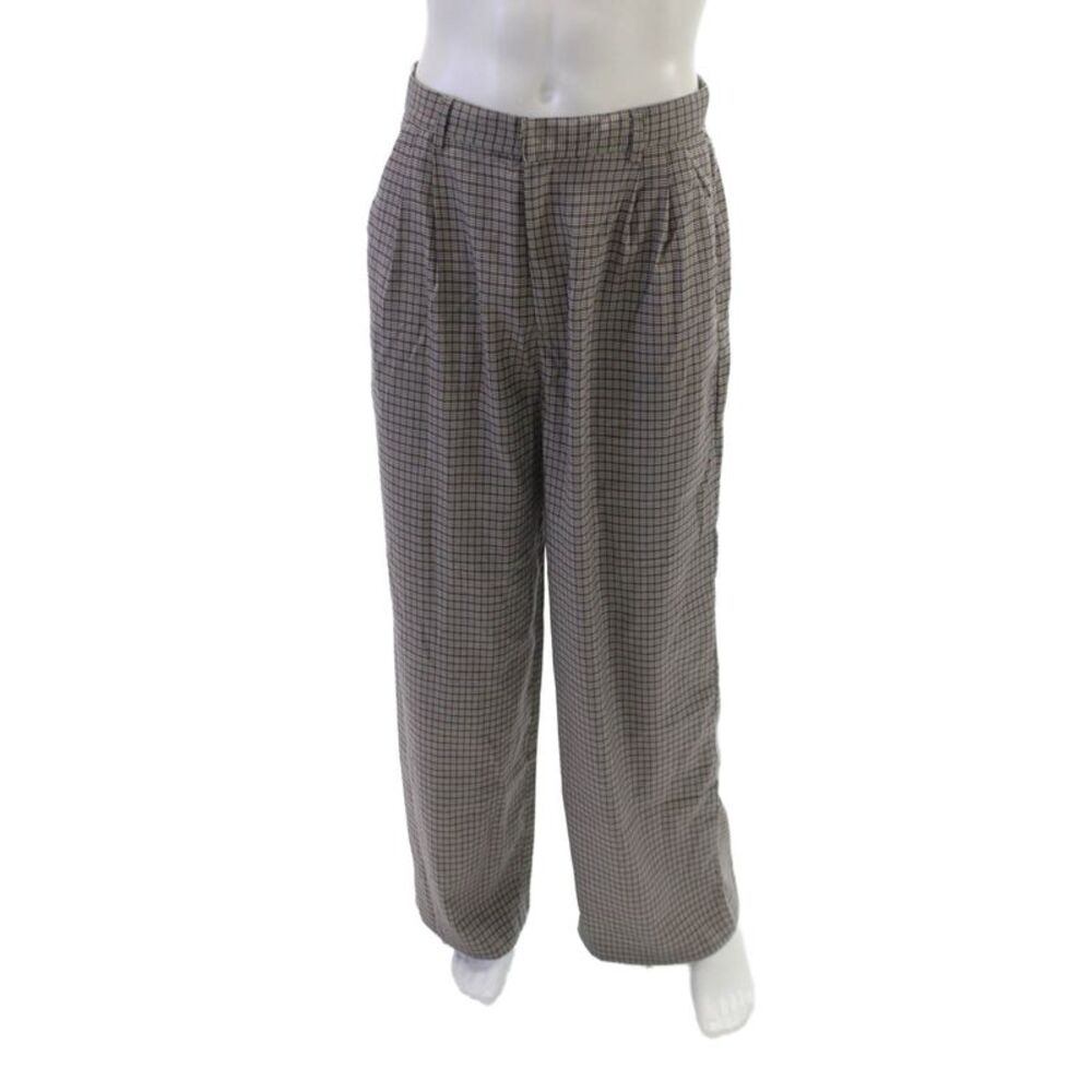 MNML Mens Plaid Gray Button Closure Pants Size 31